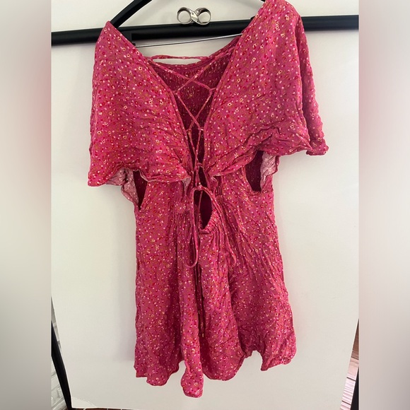 NWT Free People Florence Mini Dress in Femme Combo Pink XL - Picture 8 of 8